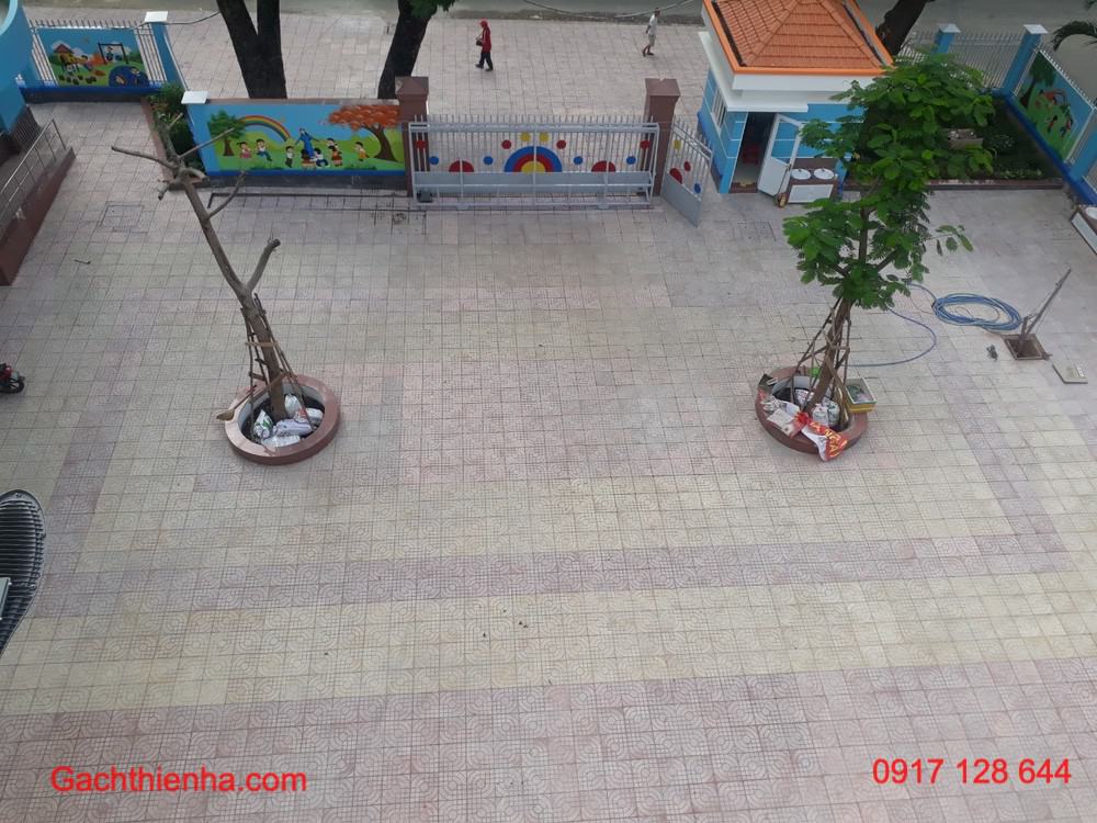 gạch terrazzo lát sân trường