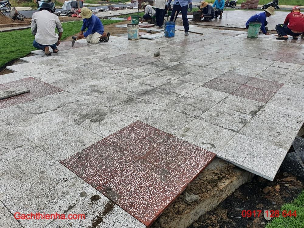 gạch terrazzo lát công viên